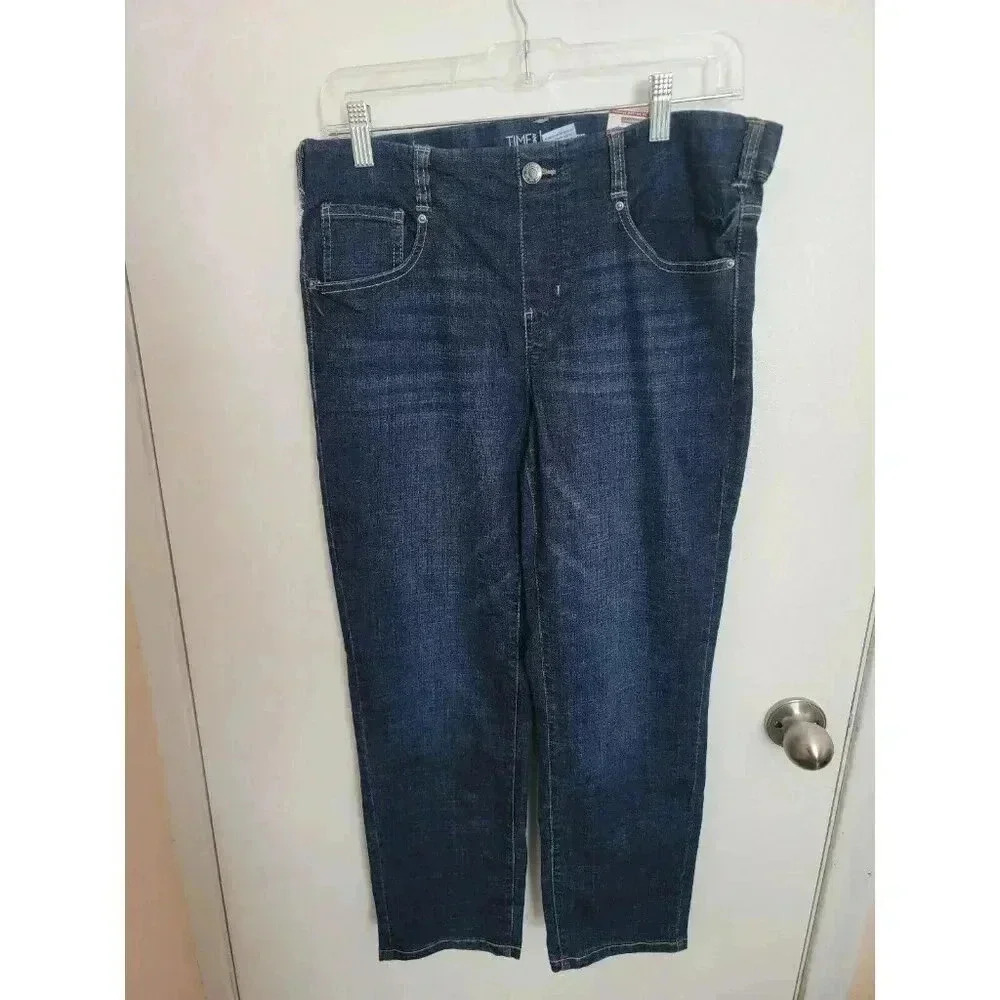 Time & Tru Jeans Medium Petite Mid Rise Straight 30"wx 26"L Cowgirl Casual Nwt